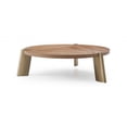 thumbnail image 2 of 55" X 55" X 17" Walnut Stainless Steel Coffee Table, 2 of 2
