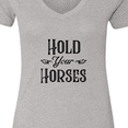 thumbnail image 4 of Inktastic Hold Your Horses Women's V-Neck T-Shirt, 4 of 5