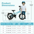 thumbnail image 3 of Costway 14" Kids Bike for 3-5 Years Old Boys & Girls with Adjustable Seat Handbrake Reflectors Blue, 3 of 10
