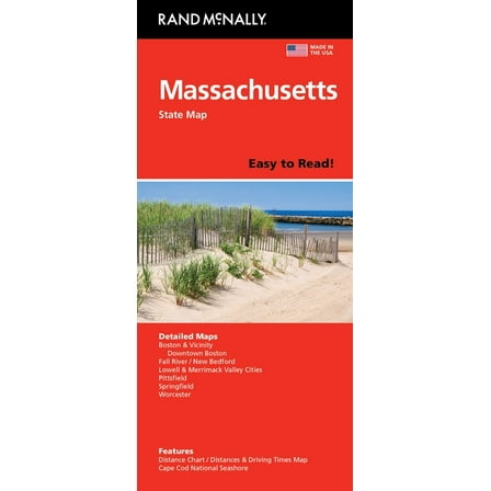 Rand McNally Easy to Read: Massachusetts State Map, (Paperback)