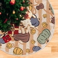 thumbnail image 5 of SKYSONIC Thanksgiving Christmas Tree Skirt Thanksgiving Tree Skirt for Holiday Party Home Christmas Day Ornaments 48", 5 of 6