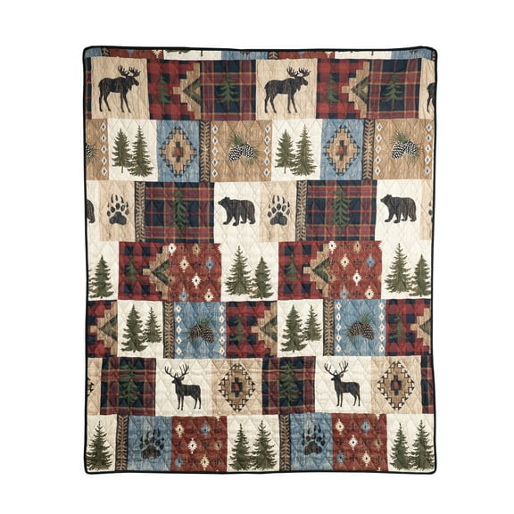Your Lifestyle by Donna Sharp Woodland Patch Quilted Lodge Throw