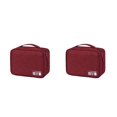 thumbnail image 3 of Qarigey Bolsa de viaje, impermeable, compartimento ajustable, organizador de almacenamiento de maquillaje, bolso de mano, estuche a prueba de Type2 NO2, 3 of 6