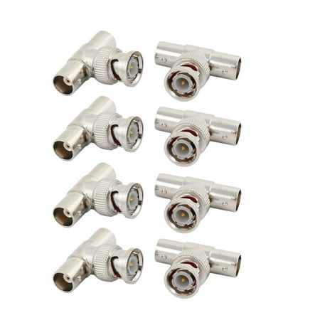 2 Bnc Connectors - 8Pcs BNC Male to 2 Female Connector RF Coaxial T Adapter Converter 3Way Splitter