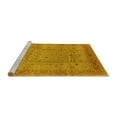 thumbnail image 2 of Ahgly Company Machine Washable Indoor Rectangle Oriental Yellow Industrial Area Rugs, 2' x 4', 2 of 4