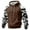 Light Brown, variant on Men’s Pullover Hoodie Long Sleeve Camouflage Print Raglan Sleeve Drawstring Hooded Sweatshirt Kangaroo Pocket Casual Top Dark Blue L