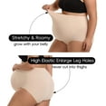 thumbnail image 3 of Women's Plus Maternity High Waist Underwear Pregnancy Seamless Soft Belly Support Panties Over Bump 3 Pack, 3 of 6