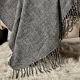 thumbnail image 2 of Black Soft Knit Throw Blanket | Black Knitted Farmhouse Decorative Lightweight Blanket Throw for Couch, Bed and Sofa, 50" W x 60" L, 2 of 6