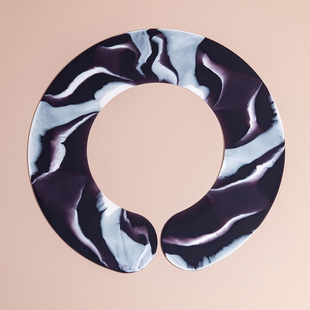 Almohadilla de tinte para el cabello de salón de silicona, Collar de peinado, Collar de corte de de peluquería para peluquería, permanente, Negro