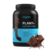 Legion Plant  Vegan Protein Powder, Chocolate - Rice and Pea, Plant Based Protein Blend. Gluten Free, GMO Free, Naturally Sweetened and Flavored, 20 Servings, 2 Lbs (Chocolate)