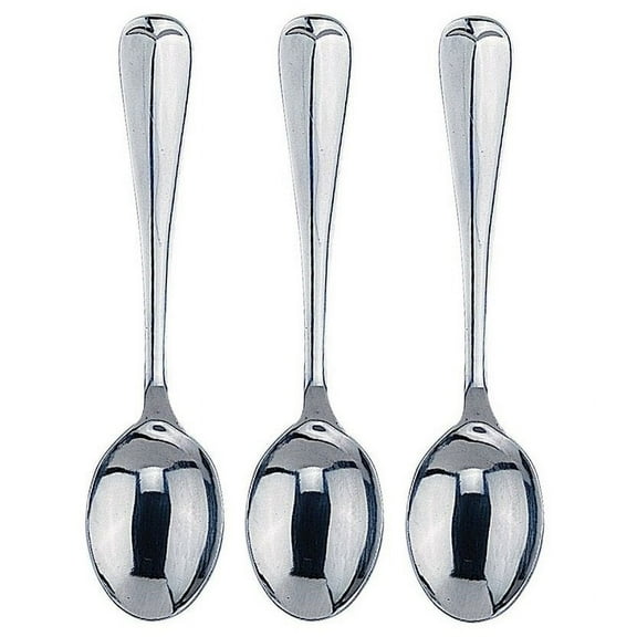 Fino 4.5" Simple Design Stainless Steel Demi Spoon - Stirring Coffee Espresso Demitasse 3 Pack
