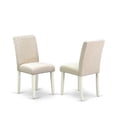 thumbnail image 4 of East West Furniture Oxford 5-piece Wood Dining Set with Fabric Seat in White, 4 of 6