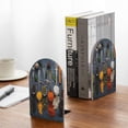 thumbnail image 5 of Lsque Various Herbs And Spices In Spoons Printed Wood Bookends,Non-Skid Bookend for Shelves,Heavy Duty Support Bookends,Non-Slip Foam Pads for Office, Home, and Library,1 Pair, 5 of 8
