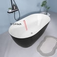 thumbnail image 2 of Nuvo 51" Acrylic Free Standing Oval Shape Soaking Tub - Matte Black, 2 of 33