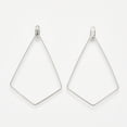 thumbnail image 2 of 100pc Resistant 304 Stainless Steel Wire Pendants Hoop Earring Findings Kite Stainless Steel Color 22 Gauge 56.5x34x0.6mm Hole: 1.2mm, 2 of 3