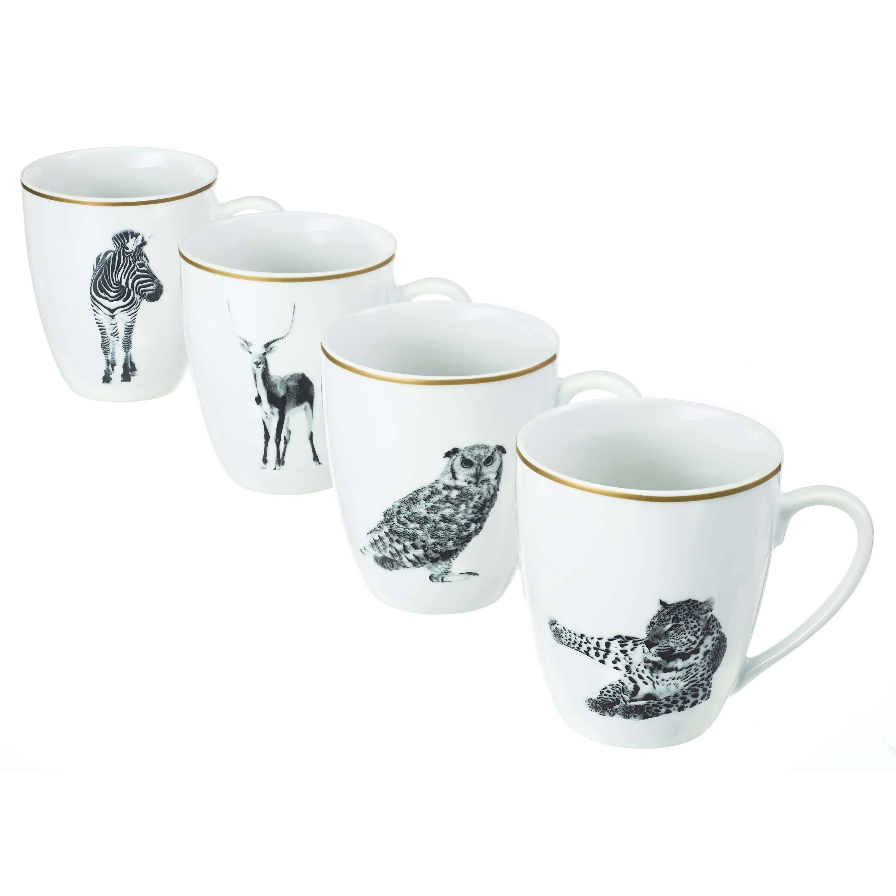 Wild Animal Collection Porcelain 12 oz Mug 4-Pack - image 2 of 6