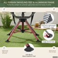 thumbnail image 7 of Topcobe 360 Degree Silent Swivel Hunting Chair, Portable Chairs for Adults, Comfy Outdoor Chair, Black, 7 of 7