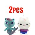 thumbnail image 1 of Casa de muñecas Gabby de 25cm, juguete de peluche de dibujos animados, sirena, gato, sirena, regalo de Navidad para niños, 7 piezas, 1 of 6