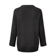 thumbnail image 4 of iOPQO sweaters for women Women Casual Loose Solid Color Long Sleeve Fashion V Neck Pullover Sweater Women's Pullover Sweater Black S, 4 of 5