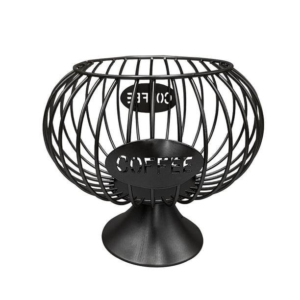 Cesta Almacenamiento para Cápsulas Cesta para Tazas Soporte para Cápsulas (negro)