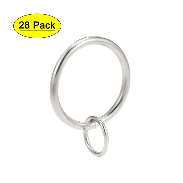 Unique Bargains Anneaux de Rideaux en Métal 37 mm Dia Intérieur pour Tringles à Rideaux Bronze 14 Pcs