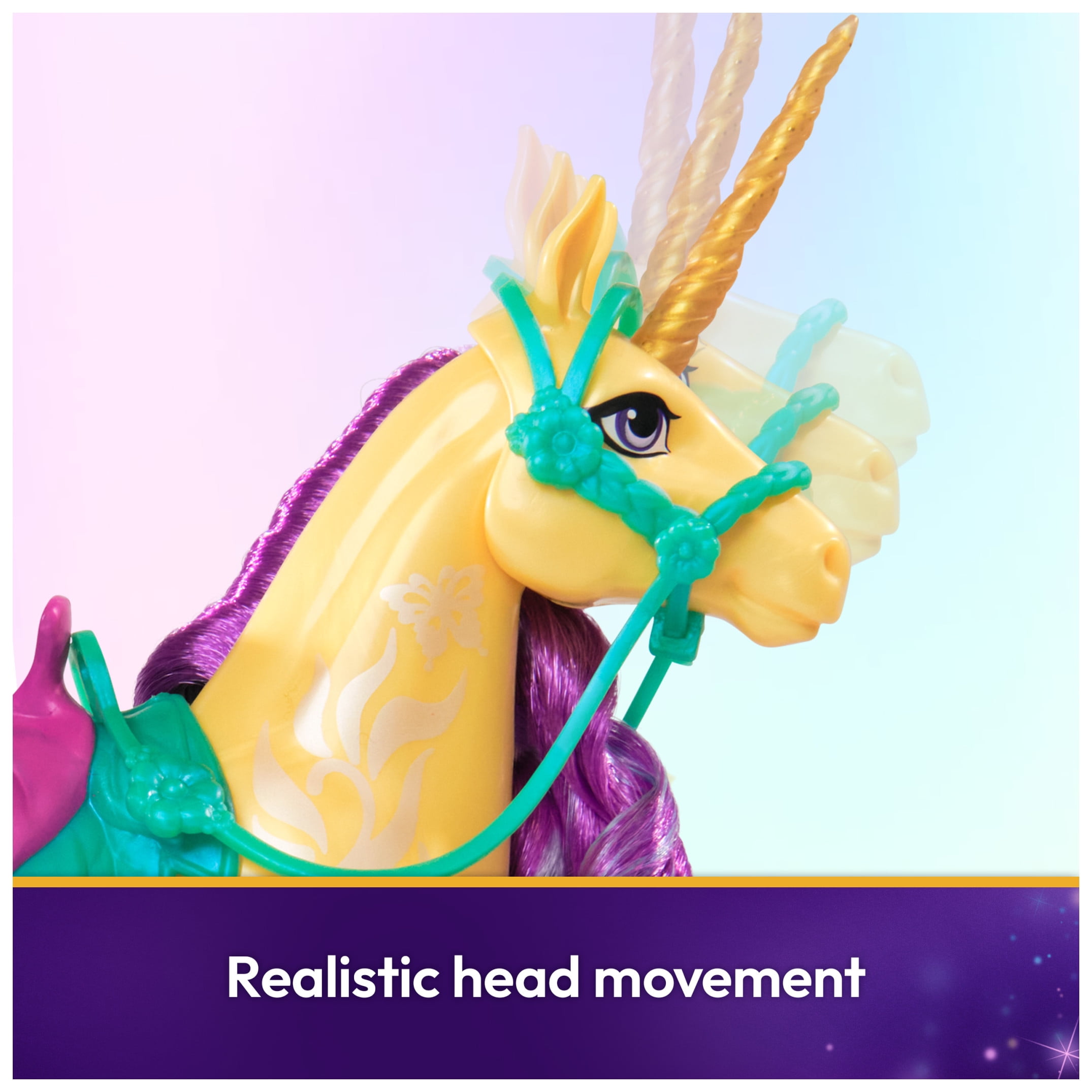 Unicorn Academy, Leaf Unicorn with Head Movement, Toys for Girls Ages 4+