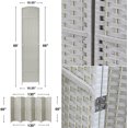 thumbnail image 3 of Room Divider Privacy Screen, 6 ft. Tall Extra Wide Foldable Panel Partition Wall Divider, Double Hinged Room and Folding Privacy Screens Beige, 3 of 7