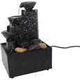thumbnail image 3 of Tabletop Fountain, Beautiful Desktop Waterfall Fountain Decorative LED Light For Living Room For Office (Ink Black),Ink Black, 3 of 9