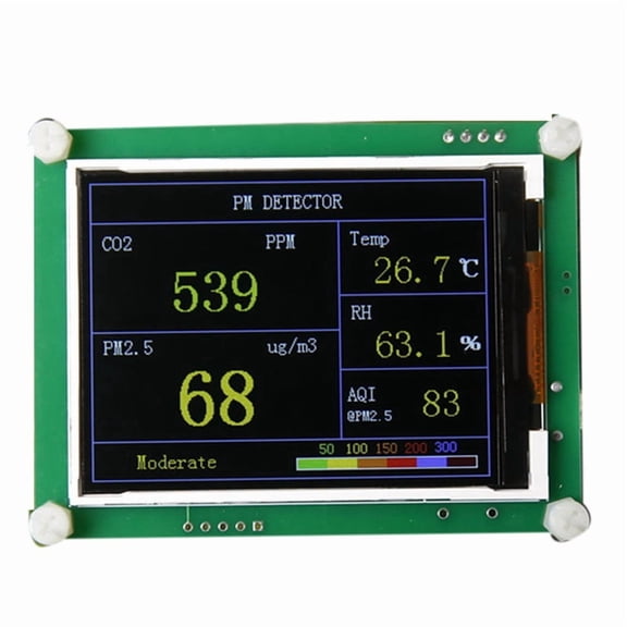 2.8inch High Rate Digital Car PM2.5 CO2 Air Quality Detector Home Gas Monitor Temperature and Humidity Detector