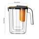 thumbnail image 3 of Hervidor de Agua Fría de Gran Capacidad (0,6 L) para Refrigerador con Filtro para Frutas | Hervidor de Agua Fría para Puerta Lateral | Plástico Resistente a Altas Temperaturas | Blanco/Verde | 23,5 X, 3 of 6