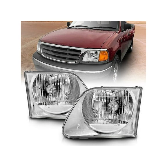 Headlight Set - Compatible with 1997 - 2003 Ford Expedition 1998 1999 2000 2001 2002