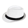 thumbnail image 2 of Sombrero Panamá para hombre y mujer, gorra de jazz informal para acampar, adultos, fiestas al aire libre, pesca, 2 of 8