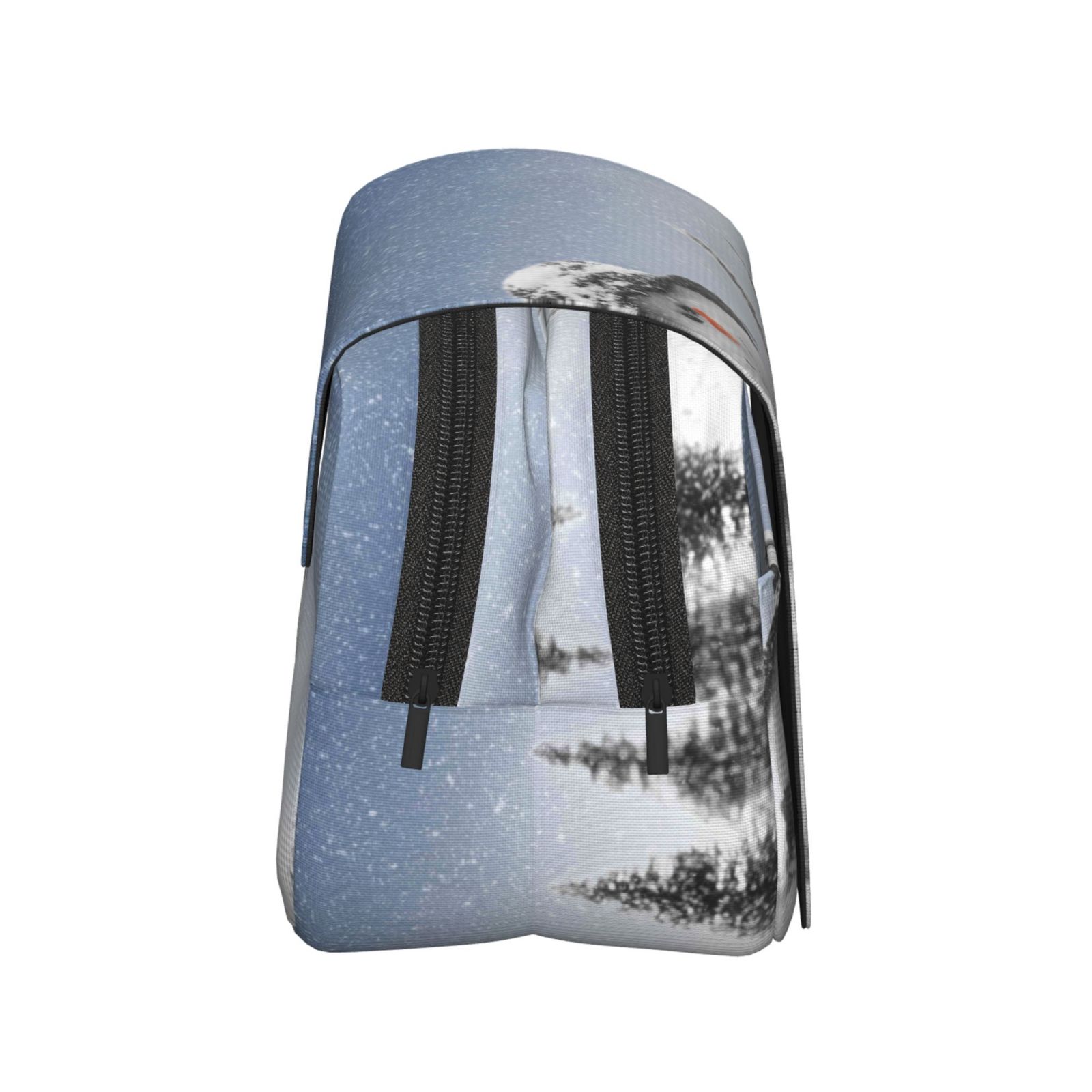 Rateoe Snowman And Christmas Tree Pattern Double Clamshell Pen Case, Storage Organizer with Two Zipper Compartments– Holds Up to 50 Pencils & Pens