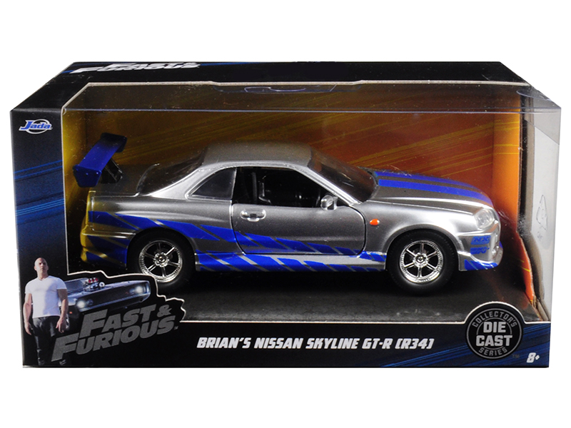 Jada 1 32 02 Nissan Skyline Gtr R34 Fast And Furious Silver Cars Trucks Vans Toys Games