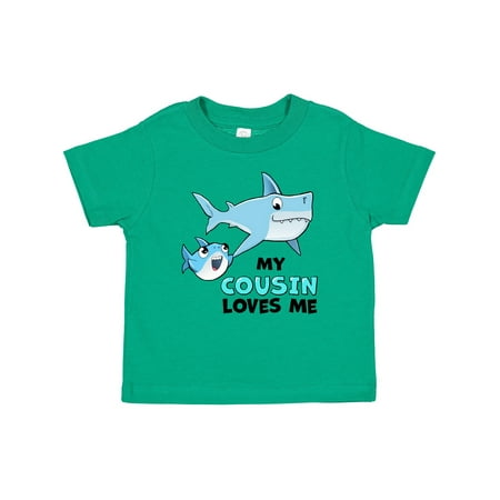 

Inktastic My Cousin Loves Me with Cute Sharks Gift Baby Boy or Baby Girl T-Shirt