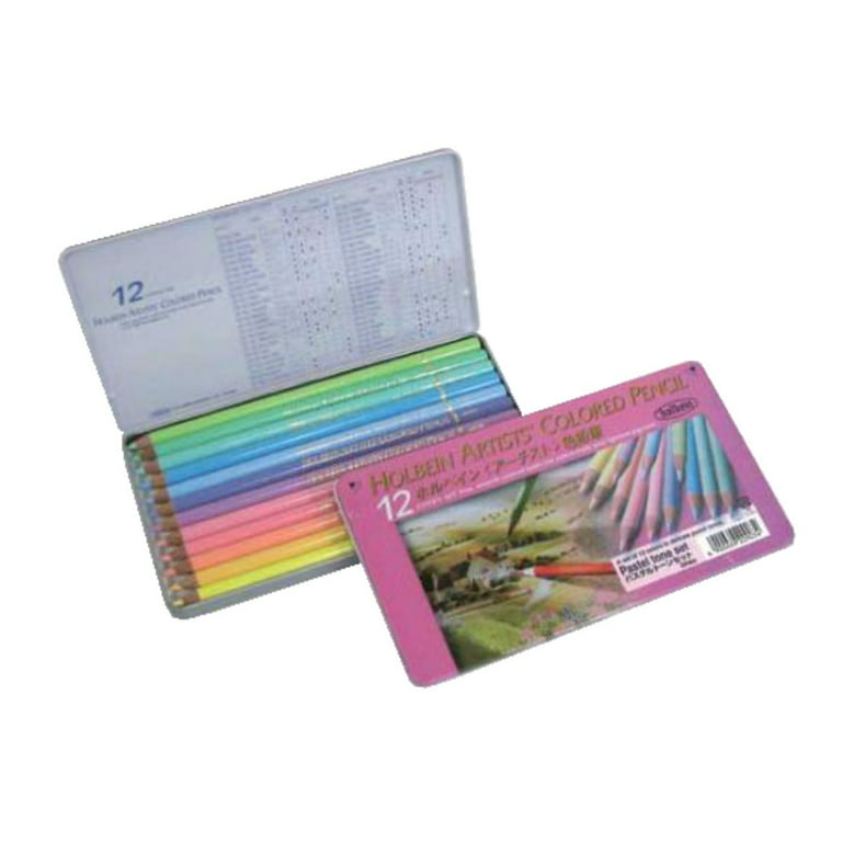Holbein Artists' Colored Pencils – 12 Color Pastel Tone Set – Allegro Japan