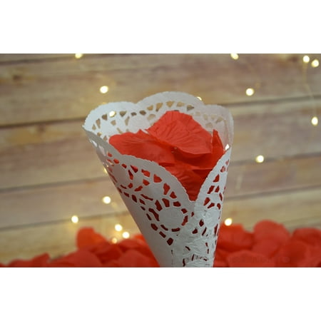 Bulls Silk - Quasimoon Red Silk Rose Petals Confetti for Weddings in Bulk by PaperLanternStore