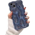 thumbnail image 6 of Designed for iPhone Case,Water Ripple Wave Meteorite Bubble Pattern Chrome Electroplated Candy Color Shockproof Protective Cover Phone Case (iPhone 11,Red), 6 of 6