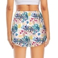 thumbnail image 2 of Lsque Colorful Chameleons Printed Women's Running Shorts with Liner Pockets,Elastic Quick Dry Workout Athletic Gym Yoga Shorts,Womens High Waist Shorts-Small, 2 of 9