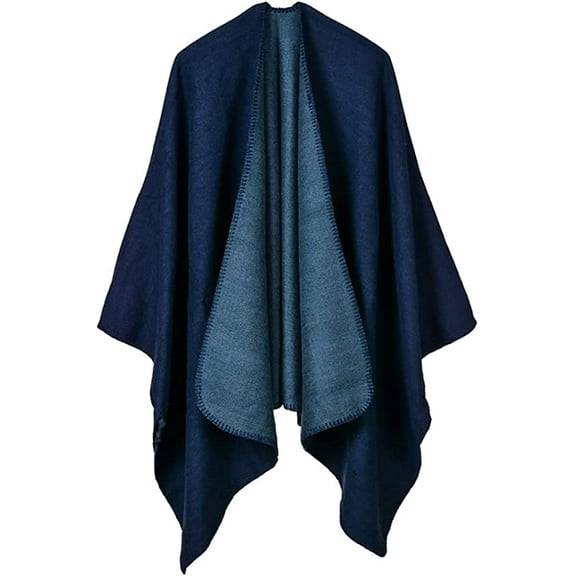 PIKADINGNIS Women Warm Shawl Wraps Poncho Winter Open Front Cardigan Sweater Cape Coat Scarf