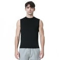 thumbnail image 3 of TopTie Mens Compression Sleeveless Base Layer, Athletic Workout T-Shirt-White-M, 3 of 7