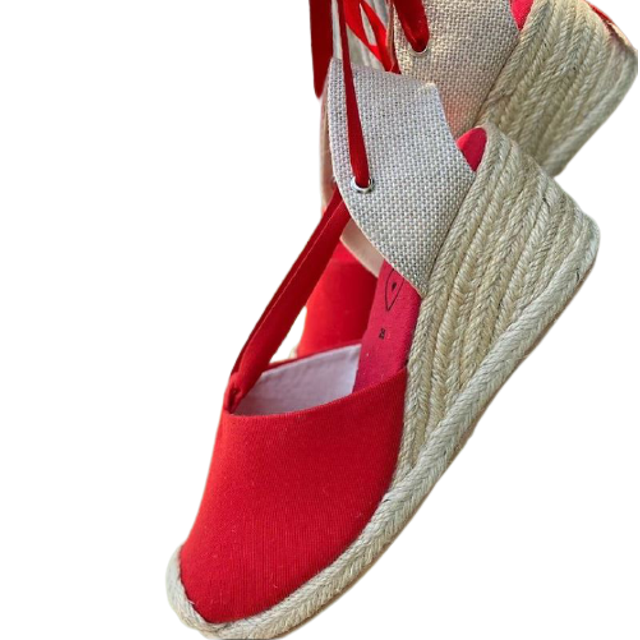 Zapatilla Sandalia de Plataforma Casual para Dama CHEPINAS MX Cuña España Rojo