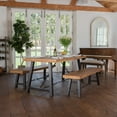 thumbnail image 3 of Noble House Davidson 3 Piece Acacia Wood Dining Set, Teak Finish, 3 of 12