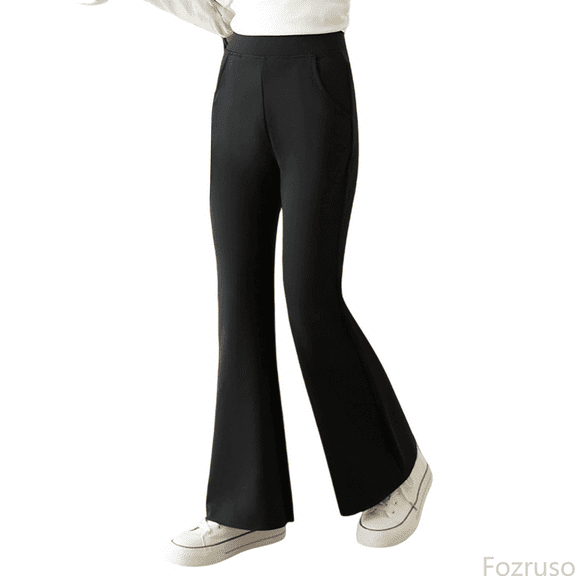 Fozruso Girls Sweatpants Girls Flared Yoga Pants For Kids Stretchy Bootcut Leggings Soft Athletic Workout Tights Comfortable Casual Wear Toddler To Teen Active Bottoms Sizes 3-4 Years