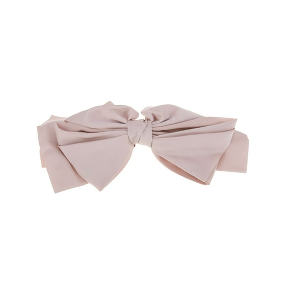 Unique Bargains 1 Pc Grace Bow Ribbon French Barrette Hair Clips for Home Pink