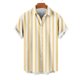 thumbnail image 4 of Mens Manga Corta Botón Abajo Camisas de Impresión Cuello Turndown Botón de Manga Corta Camisa 95% Poliéster 5% Spandex, Blusa Casual, 4 of 5