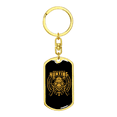 thumbnail image 4 of Problem Solve Hunter'S Keychain Stainless Steel or 18k Gold Dog Tag Keyring, 4 of 10