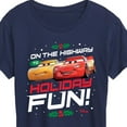 thumbnail image 3 of Disney Cars - Christmas - On The Highway To Holiday Fun - Women's Short Sleeve Graphic T-Shirt, 3 of 5