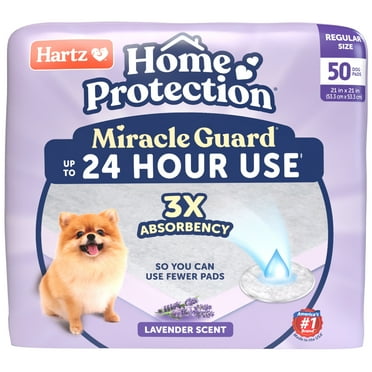 Hartz Home Protection Miracle Guard Lavender Dog Pads, Regular, 50 Count