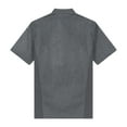 thumbnail image 4 of Aiihoo Mens Short Sleeve Chef Coat Kitchen Cook Jacket Canteen Bakery Chef Shirts Dark Gray M, 4 of 7